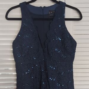 Night Way Collections Navy Sequin Dress